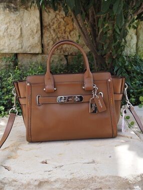 Coach LIMITED EDITION Swagger 27 Carryall w/ RAINBOW STITCHING